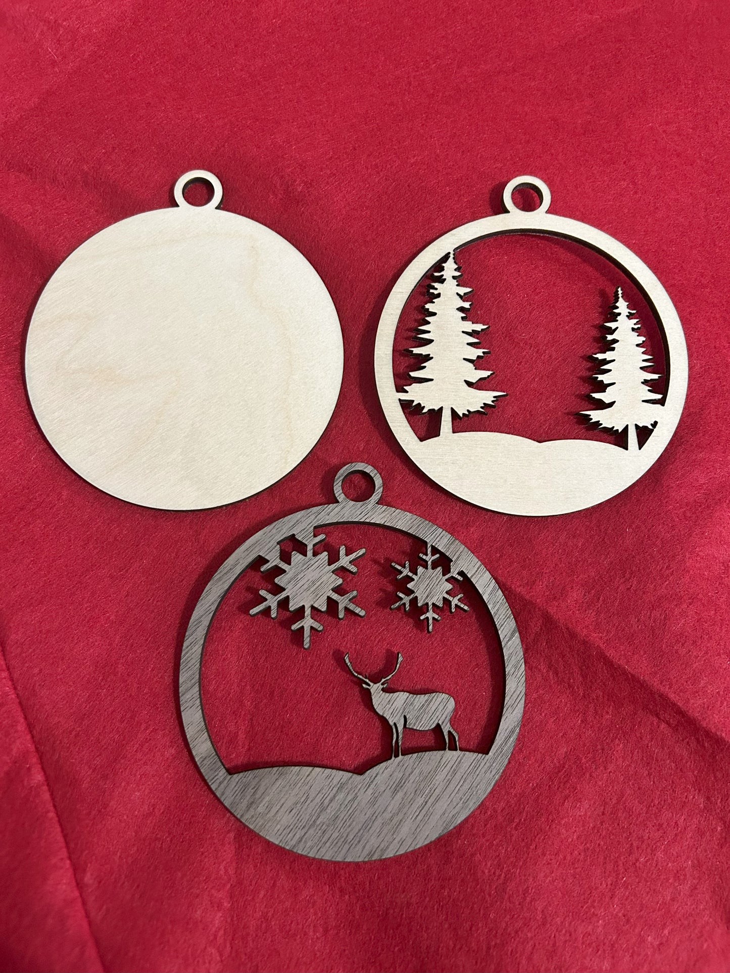 Beautiful 3-Layer Deer in the Woods Ornament: A Festive Addition to Your Christmas Decor