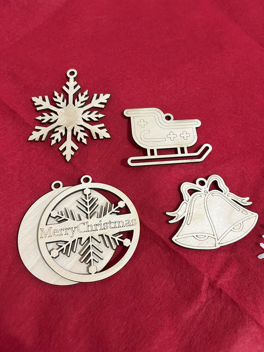 4 pack DIY Christmas Ornaments